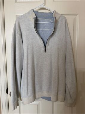 Tommy Bahama Men's Half-Zip Pullover Sweater - Light Gray